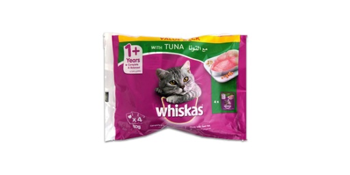 [153707] WHISKAS TUNA WET CAT FOOD, 4X80G