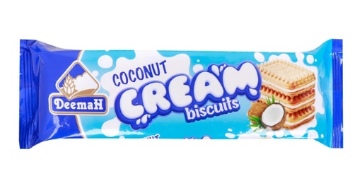 DEEMAH CREAM BISCUIT COCONUT, 68G