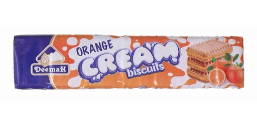 DEEMAH CREAM BISCUIT ORANGE, 68G
