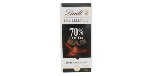 [113645] LINDT EXCELLENCE DARK CHOCLATE BARS 70%  COCOA 100G        