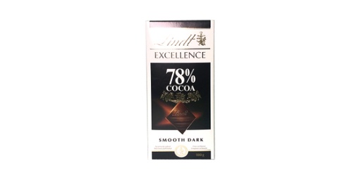 [113646] LINDT EXCELLENCE DARK CHOCLATE BARS 78%  COCOA, 100G         