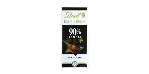 [113648] LINDT EXCELLENCE DARKCHOCLATE 90% COCOA, 100G
