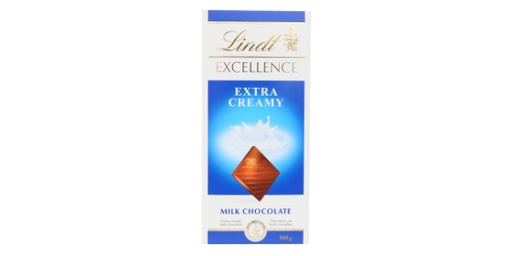 [113652] LINDT EXCELLENCE MILK CHOCLATE EXTRA CREAMY, 100G                  
