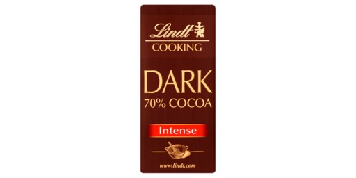 [124325] LINDT TAB DARK COOKING CHOCLATE 70%, 200G 
