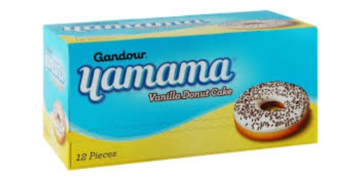 GANDOUR YAMAMA VANILLA DONUT CAKE, 12X37G