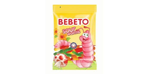 BEBETO SOUR WORMS  18GMS 