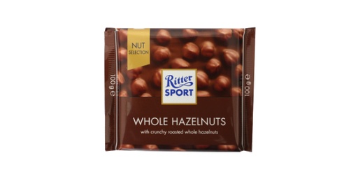 [149403] RITTER MILK CHOCOLATE WHOLE HAZELNUTS  100GMS