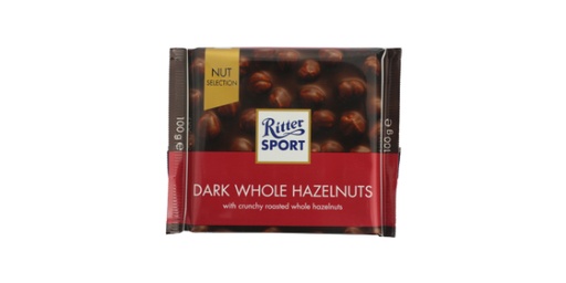 [149408] RITTER DARK CHOCOLATE WHOLE HAZELNUTS  100GMS 