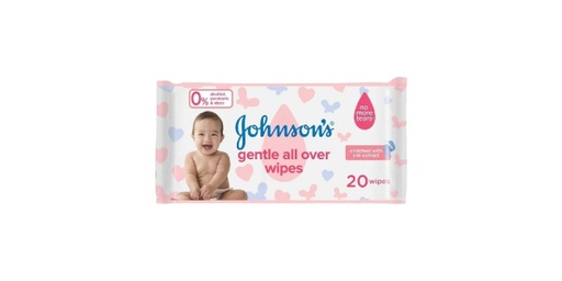 [132770] JOHNSONS BABY GENTLE ALL OVER WIPES 20S