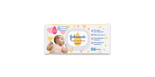 JOHNSONS BABY WIPES EXTRA SENSITIVE 56S