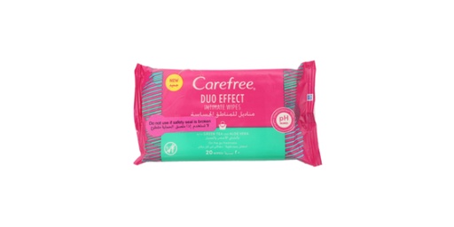 CAREFREE WIPES ALOE VERA+GREEN TEA 20S