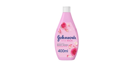 [143044] JOHNSONS BODY WASH VITA RICH ROSE WATER - SOOTHING 400ML 