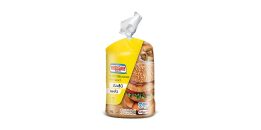 [110647] AMERICANA CHICKEN JUMBO BURGER P / B 10S  BREADED 1KG