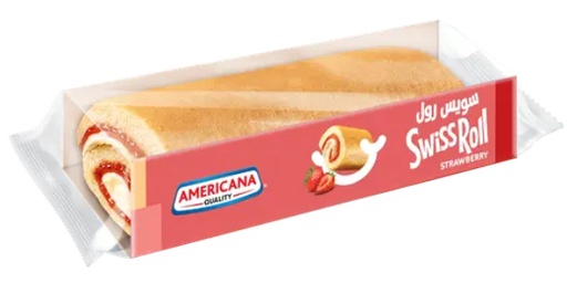 AMERICANA LARGE SWISS ROLL STRAWBERRY 110GM