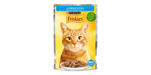 [135363] FRISKIES CAT WITH SALMON GRAVY POUCH 85G
