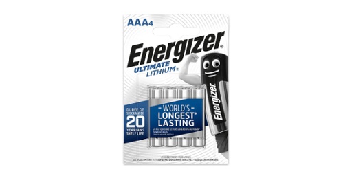[130154] ENERGIZER ULTIMATE LITHIUM AAA BATTERIES PACK OF 4