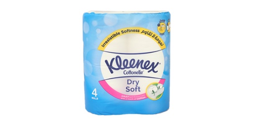 KLEENEX BATH TISSUE DRY SOFT - PACK OF 4 ROLLS, 200 SHEETS