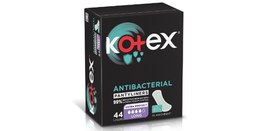 [144851] KOTEX ANTIBACTERIAL PANTYLINERS LONG SCENTED – 44 LINERS