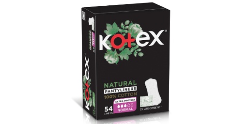 [134295] KOTEX NATURAL NORMAL PANTYLINERS - 54 PANTYLINERS