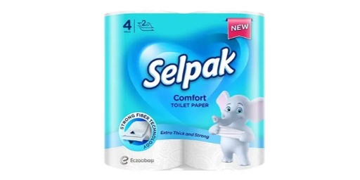SELPAK COMFORT TOILET ROLL 2 PLY 150 SHEETS X 4 ROLLS