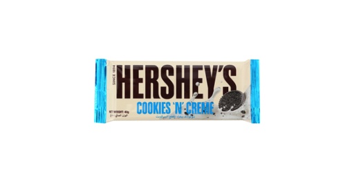 [126293] HERSHEYS COOKIES N CREME CHOCOLATE BAR  40 GM