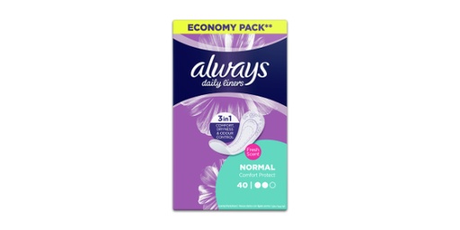 [111725] ALWAYS PANTY LINER FRESH SCENT NORMAL 40 PADS