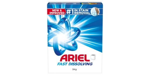 [154763] ARIEL FAST DISSOLVING LAUNDRY DETERGENT POWDER 3KG