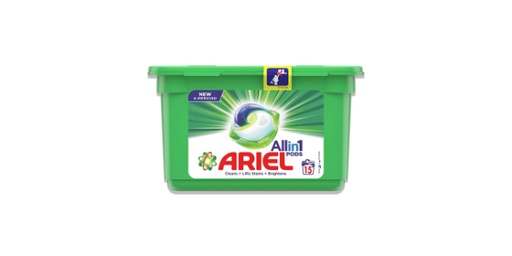 [154801] ARIEL ALL IN 1 PODS ORIGINAL SCENT LIQUID DETERGENT CAPSULES 15 CAPSULES OF 20.5G
