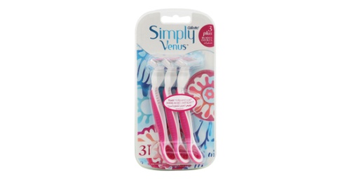 [112211] GILLETTE VENUS SIMPLY 3 PLUS DISPOSABLE RAZOR - 3 PIECES