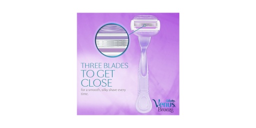 [112242] GILLETTE VENUS COMFORTGLIDE BREEZE WOMENS RAZOR BLADE REFILLS, 4 PIECES