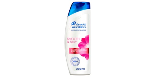 [112078] HEAD & SHOULDERS SMOOTH & SILKY ANTI-DANDRUFF SHAMPOO FOR DRY AND FRIZZY HAIR, 200 ML