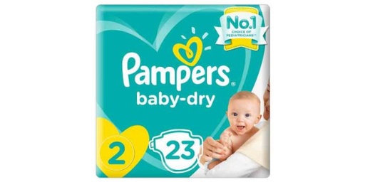 [113773] PAMPERS BABY DRY DIAPERS SIZE 2 MINI 3-8KG 23 DIAPERS