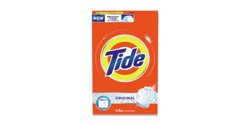 [154784] TIDE CONCENTRATED LAUNDRY POWDER DETERGENT, ORIGINAL SCENT, MANUAL WASH, 1.5 KG