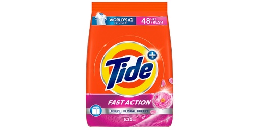 [154790] TIDE FAST ACTION LAUNDRY DETERGENT POWDER WITH FLORAL BREEZE 6.25KG
