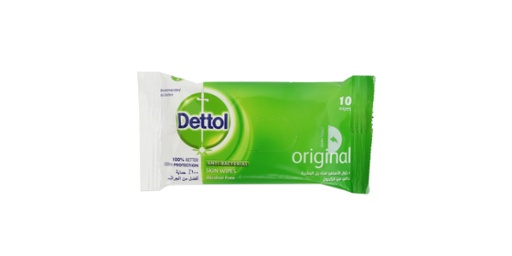 [115012] DETTOL ORIGINAL ANTIBACTERIAL SKIN WIPES 10S