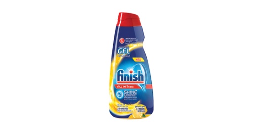 [115074] FINISH ALL IN ONE MAX SHINE AND PROTECT LEMON SCENTED DISHWASHING GEL 650 ML