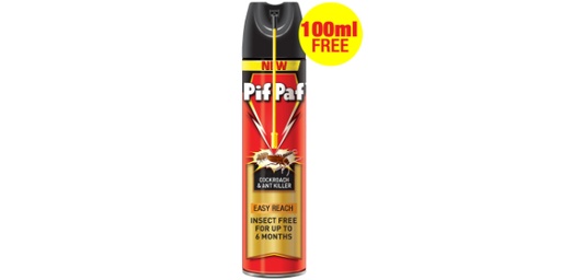 [130746] PIFPAF COCKROACH AND ANT KILLER EASY REACH 400 ML + 100ML FREE