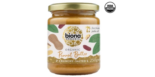 [119164] BIONA PEANUT BUTTER CRUNCHY 250G