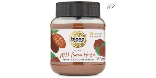 [119162] BIONA MILK CHOCOLATE HAZELNUT SPREAD 350G