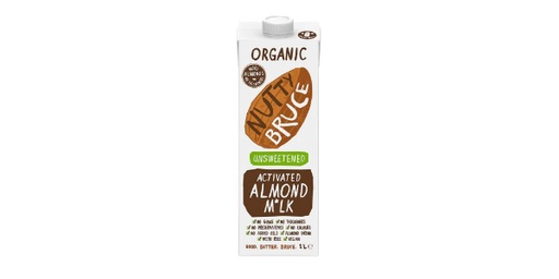 [156538] ORGANIC NUTTY BRUCE ACTIVATED UNSWEETENED ALMOND M*LK 1L