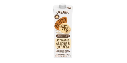 [156540] ORGANIC NUTTY BRUCE ACTIVATED UNSWEETENED ALMOND&OAT M*LK 1L