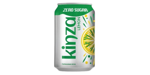 [156302] KINZA LEMON CARBONATED DRINK LARGE ZERO SUGAR 360ML