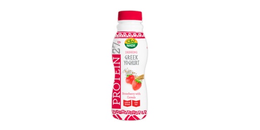 [111313] NADA GREEK YOGHURT DRINK STRAWBERRY WITH CEREAL 330 ML