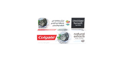 [112670] COLGATE TOOTH PASTE NATURAL EXTRACTS PURE CLEAN- CHARCOAL75ML  