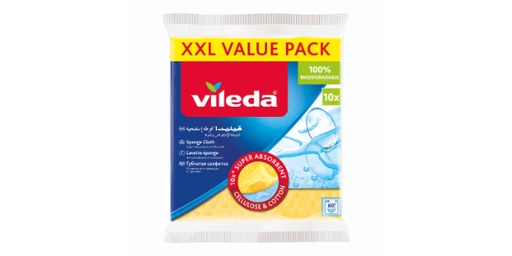 [123301] VILEDA SPONGECLOTH 10PCS XXL VALUE PACK
