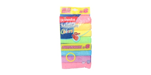 [111613] VILEDA MICROFIBRE COLORS APC. 8 PCS. (IN FOIL)