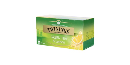 [130064] TWININGS OF LONDON GREEN TEA & LEMON 25 TEA BAGS