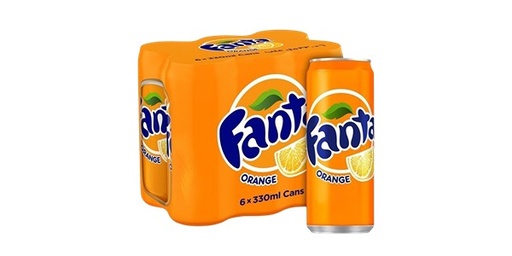 [120474] FANTA ORANGE CAN 6 X 330ML