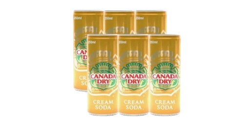 CANADA DRY CREAM SODA 6 X 250ML