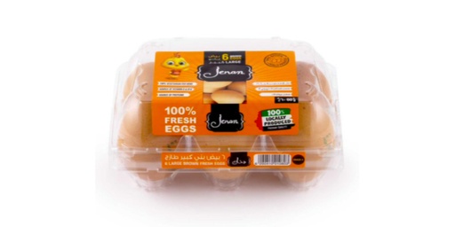 [126449] JENAN BROWN LARGE EGGS 1X6PCS